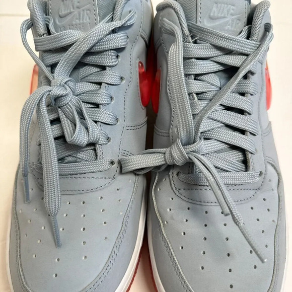 NIKE AIR FORCE 1 07 PREMIUM 2 OBSIDIAN MIST BLUE-HOT PUNCH US 9.5 AT4143-400 - Picture 10 of 11